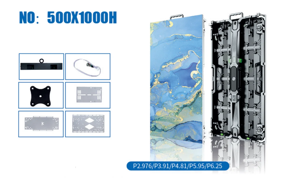 500x1000mm P2.9 P2.6 LED Display Screen Digital Signage for Indoor Advertising