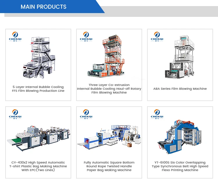 product chenqi hdpe single layer film blowing machine for transparent garment socks bag films china model pp film blowing machine-1