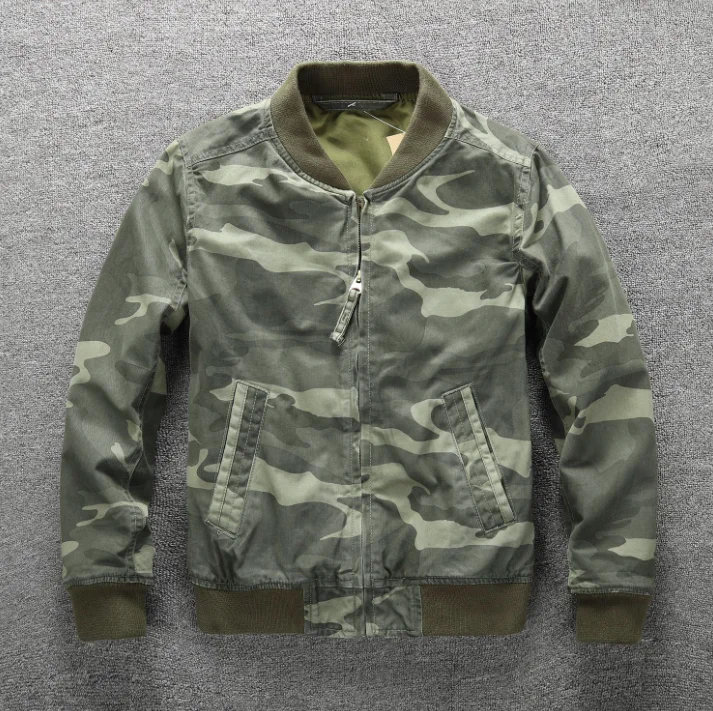 high flight men's 2024 top quality men bomber jacket cotton casual camouflage style_voghion.com