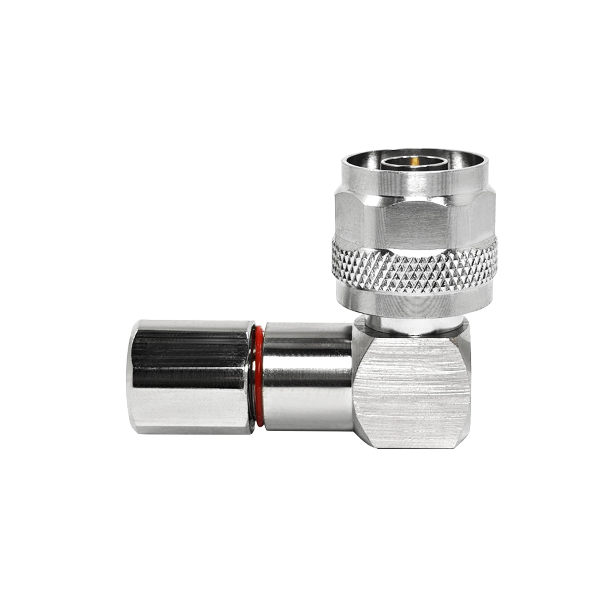 Factory 50 Ohm N Type Male Right Angle Connector Clamp for LMR300 5D-FB LMR 300 RG6 N-J300 Cable 90 RF Coax Coaxial Connectors