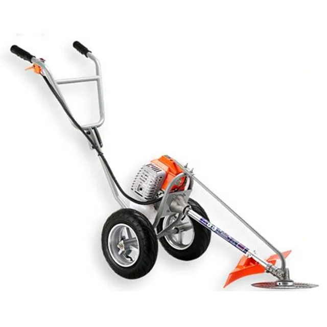 2 stroke petrol portable grass breaker 52cc wheeled type brush cutter