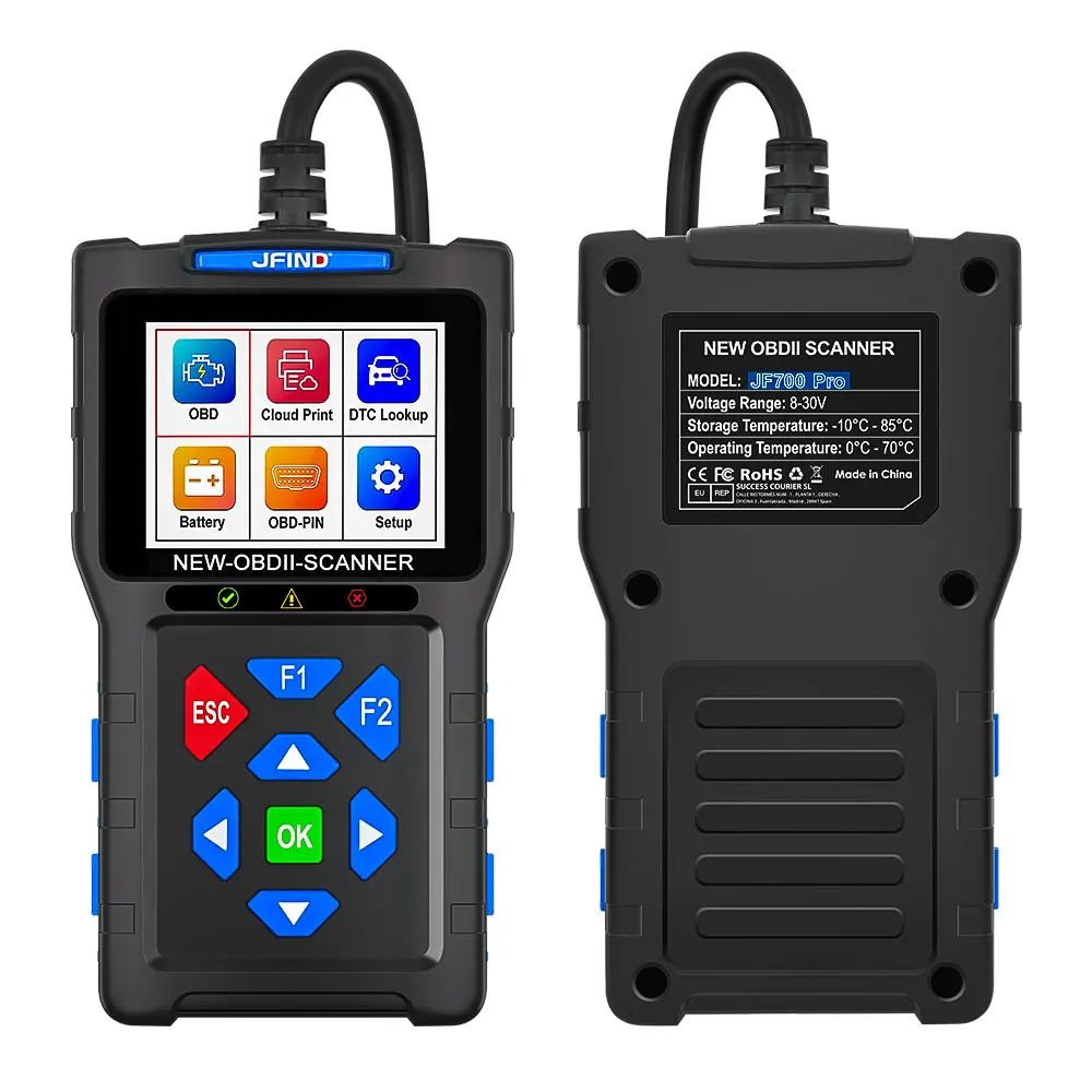 New Advanced Jfind JF700 Pro OBD2 Scanner Battery Tester 2