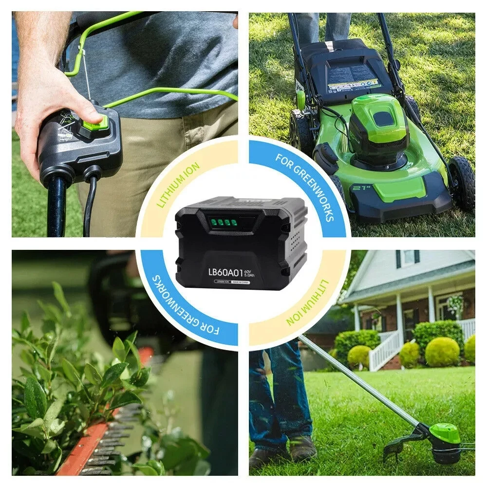 Rechargeable Lithium Battery Power Tools Cordless Tools For Greenworks Pro 60v Battery Mower