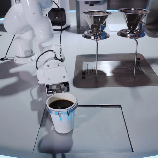 Robotic Coffee Making Machine 6 Axis Robot Arm Barista Cafelat Robot Coffee