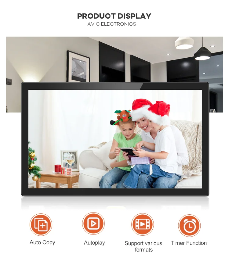 10 Inch Screen LED Backlight HD 1024*600 Digital Photo Frame Electronic ...