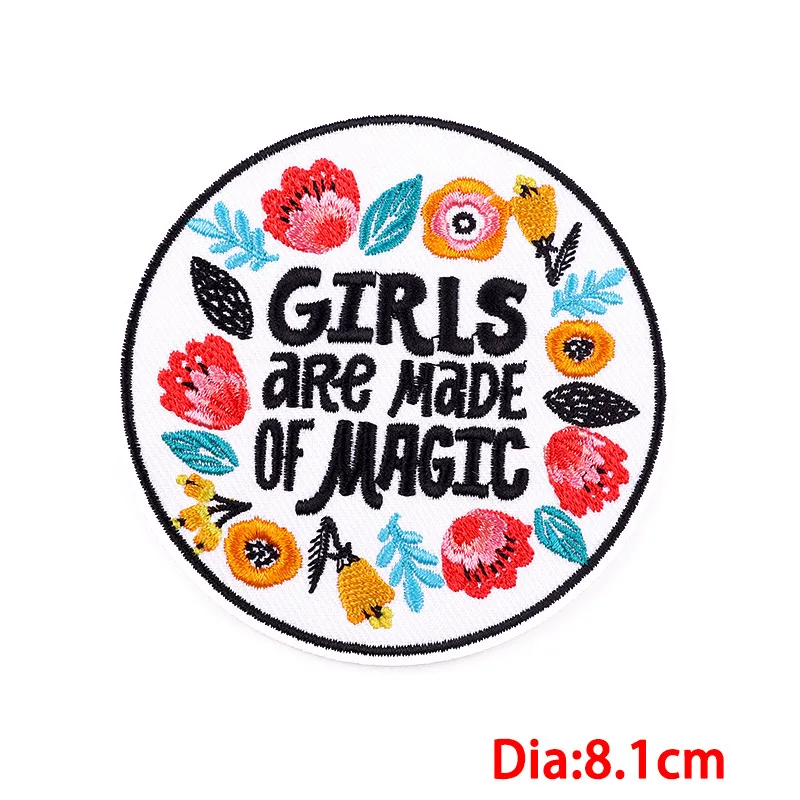 Have A Nice Day Flower Iron-On Patch – Funny Quote Applique For Clothing, Backpacks, Jackets | 2.75 X 1.77 Inches