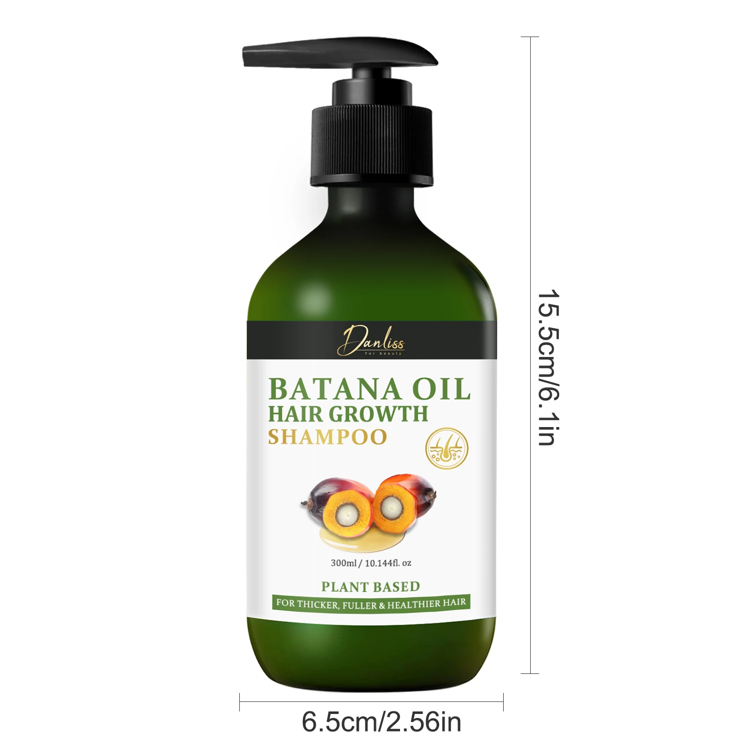 Private Label Organic Hair Care Growth Shampoo Sulfate Free Curly Batana Oil Mint Shampoo and Conditioner for Thinning Hair