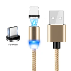 Оптовая продажа на складе 1 м 2 Магнитный кабель для мобильного телефона ios Micro USB Type C магнитное зарядное устройство 3 в micro