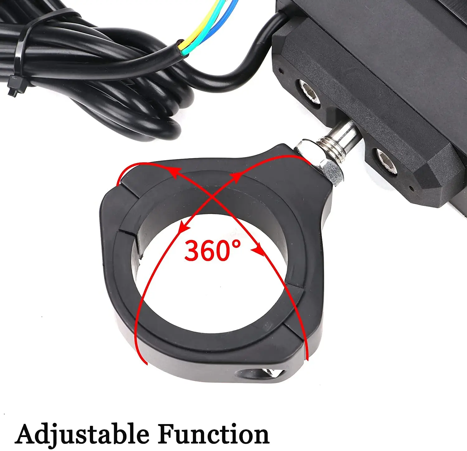 Adjustable UTV ATV Offroad Rearview Side Mirrors with Lights Universal Center UTV Mirror Fit 1.75 to 2 Inch Roll Bar Cage