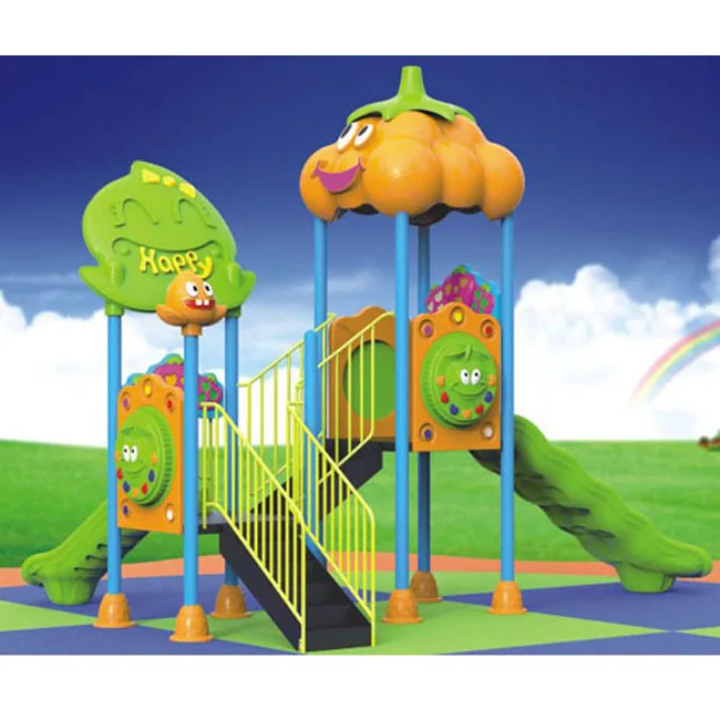 Primary school and kindergarten play games children plastic slide outdoor playground