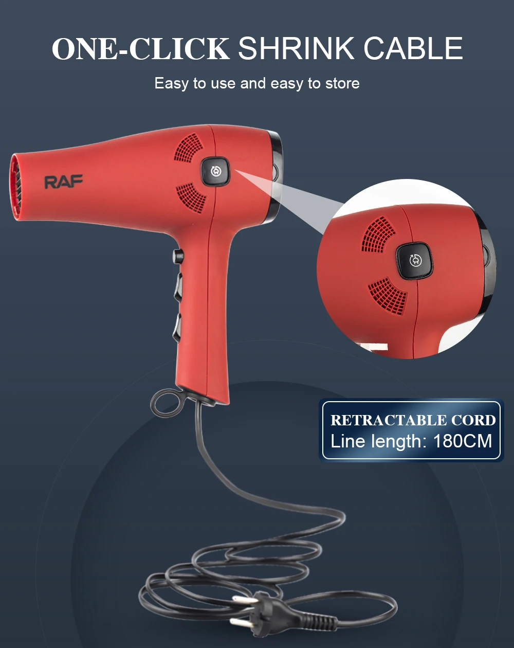 2400w Strong Power Travel Hair Dryer Ionic Professional Hair Dryer