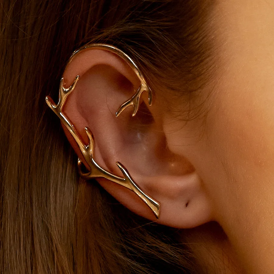 Gold Tassel Earrings for Women White Pearl Clip Earring Hook Alloy Fake  Piercing Helix Piercing Ear Cuff Earrings | Wish