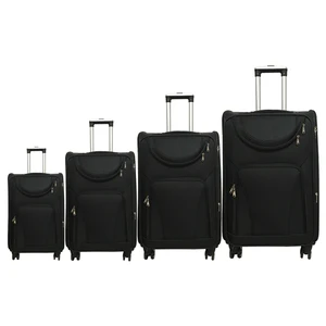 High Quality Black Nylon Waterproof Luggage Suitcase Soft Eva 600d Luggage Set Fabric Suitcase