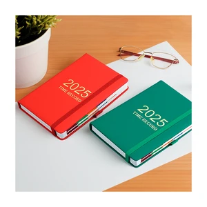 Wholesale 2026 Diary A5 Pu Leather Daily Organizer Planner Hard Cover Notebook Custom logo Dated Agenda Diario Calendar Journal