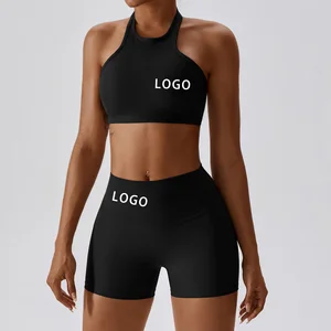 Conjunto De Yoga Sin Costuras Fitness Suits Sports Wear Workout Outfit Shorts Set for Women