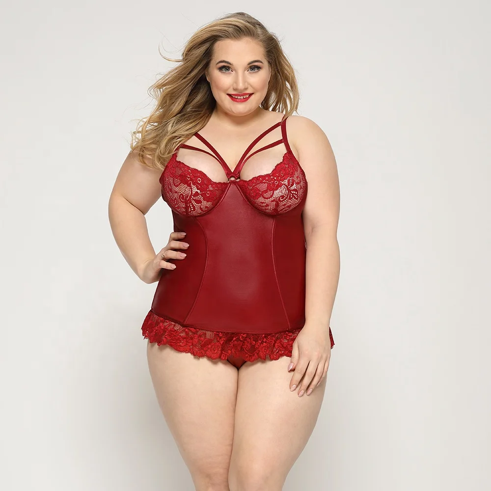 Sexy Girl Hot Red Corset Top lingerie Plus Size Lingerie Sexy Fat