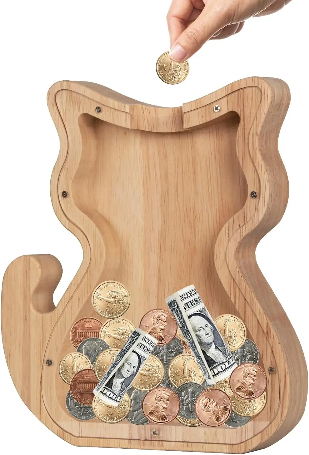 Пользовательские все виды животных формы деревянные буквы копилка