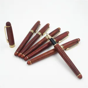 Luxury Promotion Rosewood Roller Pen with Custom Logo Premium Gift Signature Executive Rose Wood Roller Pen for Christmas