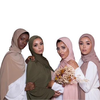 Lycria fabric Muslim Head Wrap Scarf Premium Jersey Cotton Hijab For Netherlands Women