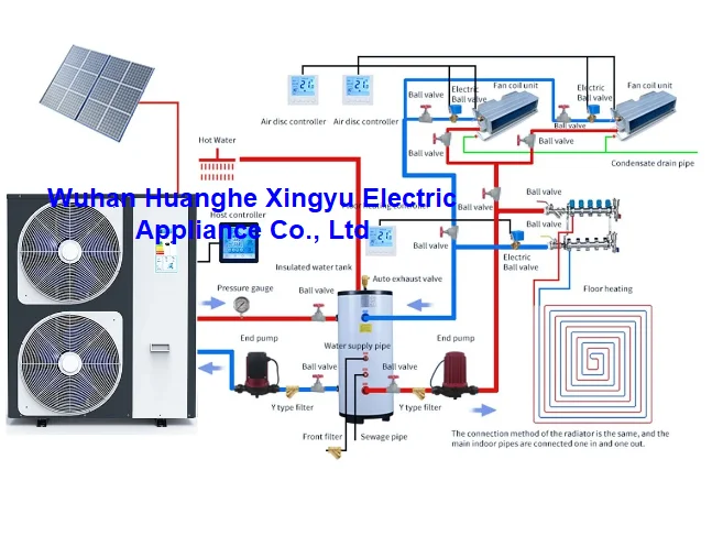 High Temperature Water Heater Heat Pump R290 New Design Easy Installation Energy Saving for Outdoor Use Manufacture Supply