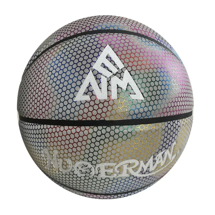 Venoms Printings Glow in The Dark Basketball Cool Glowing Luminous Basketball with Pump and Bag Indoor Outdoor PU Leather Size 7 - Shop