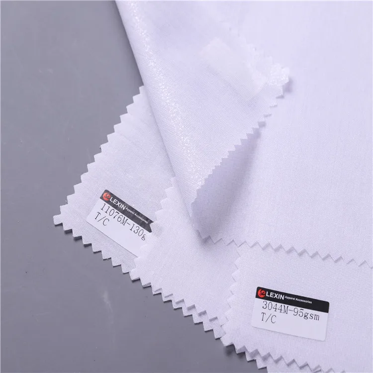 Collar Interlining  HDPE Coating Shirt Fusing Woven Interlining