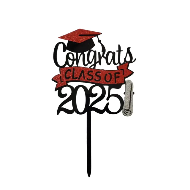 Graduation cake decorating Class of 2025 glitter cake decorations graduation cake toppers