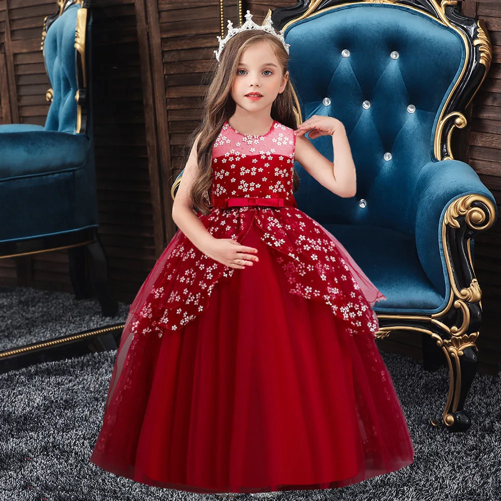 Frock Design Girls Party Wear Layered Puffy Lace Evening Dress ...