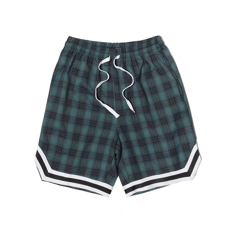 JL-10295 Wholesale Men’s Casual Plus Size Shorts Summer Thin Leisure Trend Relaxed Sports Versatile Beach Plaid Shorts