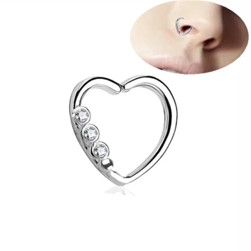Centimeter mei marketing Nr-018 Body Jewelry Wholesale Hollow Zircon Heart Shaped Nostril Nose Piercing  Ring Studs Nose Ring Hoop - Buy Nose Ring Studs,Nose Ring Piercing,Nose Ring  Product on Alibaba.com