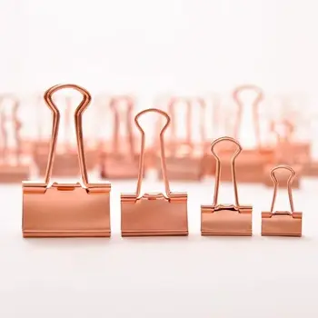 32cm Rose Gold Metal Binder Clips for Office Home School-High-quality Metal Clamps