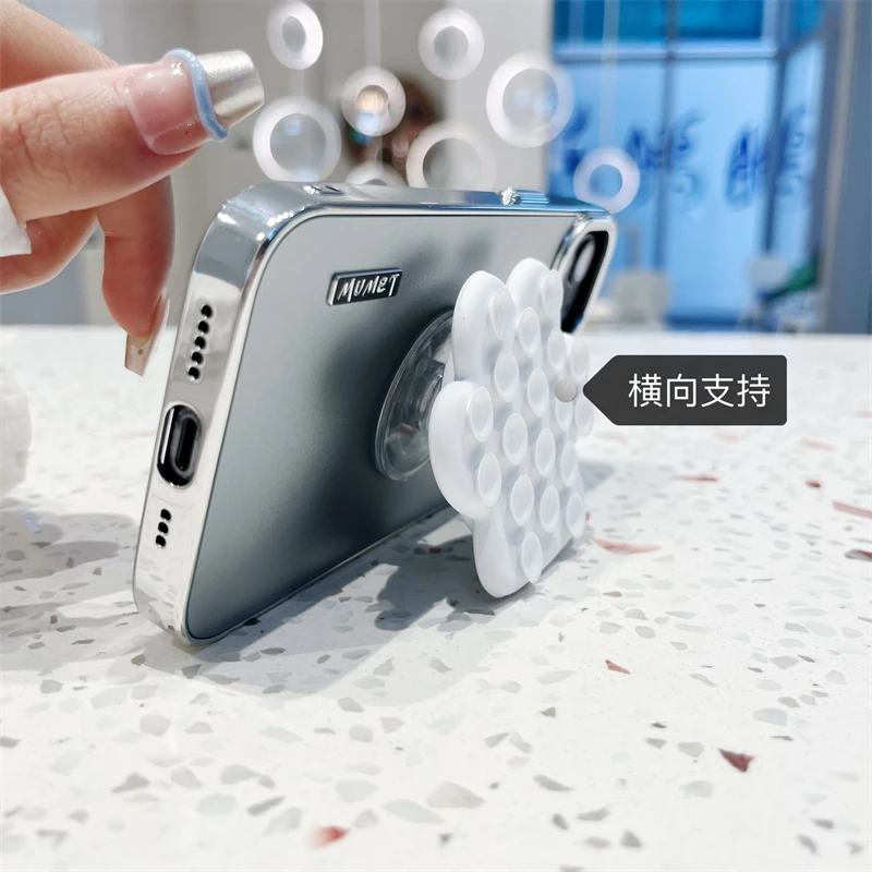 360 Degree Rotation Phone Holder Stand Cat Claw Design Airbag Sticky Phone Grip Cute Suction Cup Phone Holders