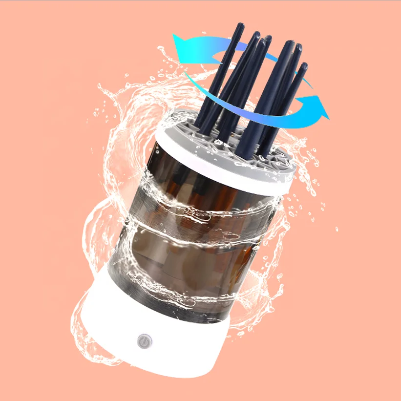 2024 Upgraded All Sizes Beauty Eggs Powder Puffs Makeup Cleaner Machine Featuring Automatic Spinning Silicone Plastic Direct