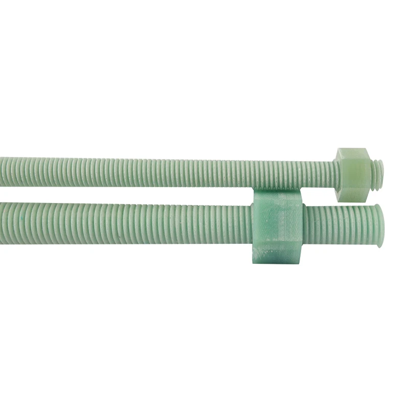 FR4 G10 Insulation Bolt and Nut with High Mechanical Strength and Threaded Rod for Secure Fastening