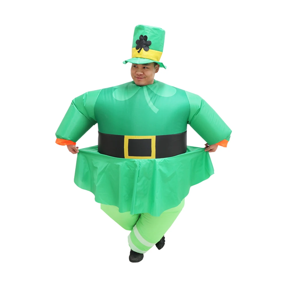 Green Color Ireland St. Patrick's Day Decoration Inflatable Suit Decor  St Patricks Day Inflatable Costume