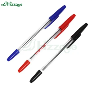 Wholesale Cheap Promotion Pen  1.00mm Black Blue Red Plastic Ballpoint Pen with Custom Logo