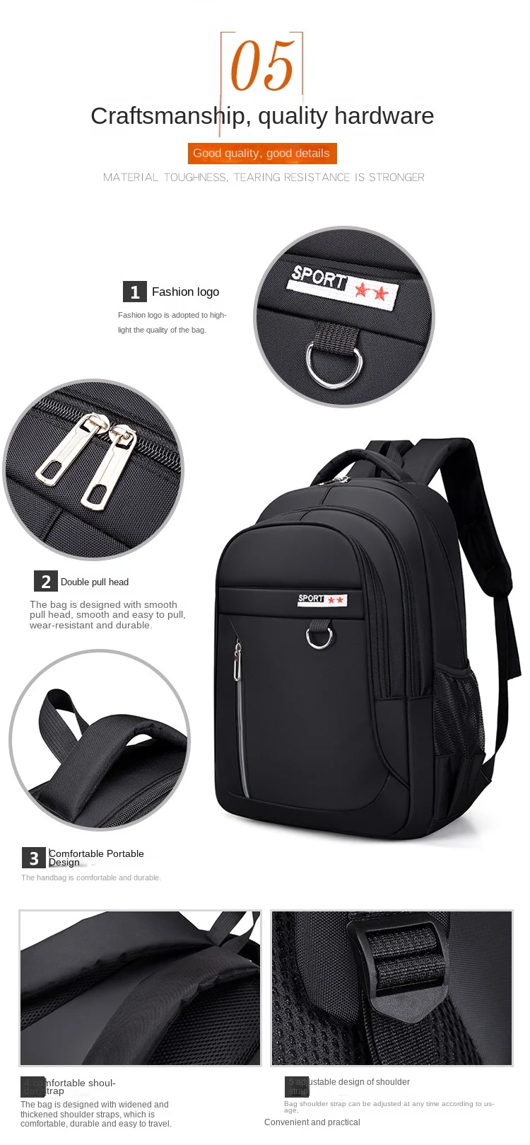 Large Size Multifunctional Package Bags Mochila Escolar Travel Backpack