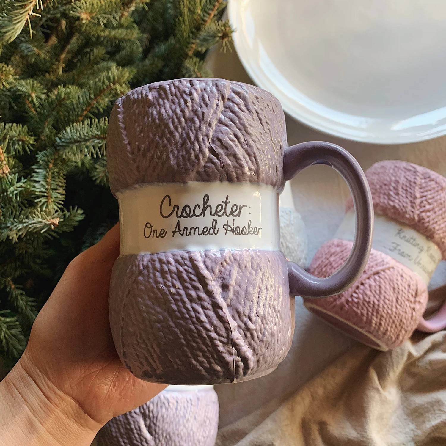 Custom Creative Colorful Wool Ceramics Coffee Mugs for Gift