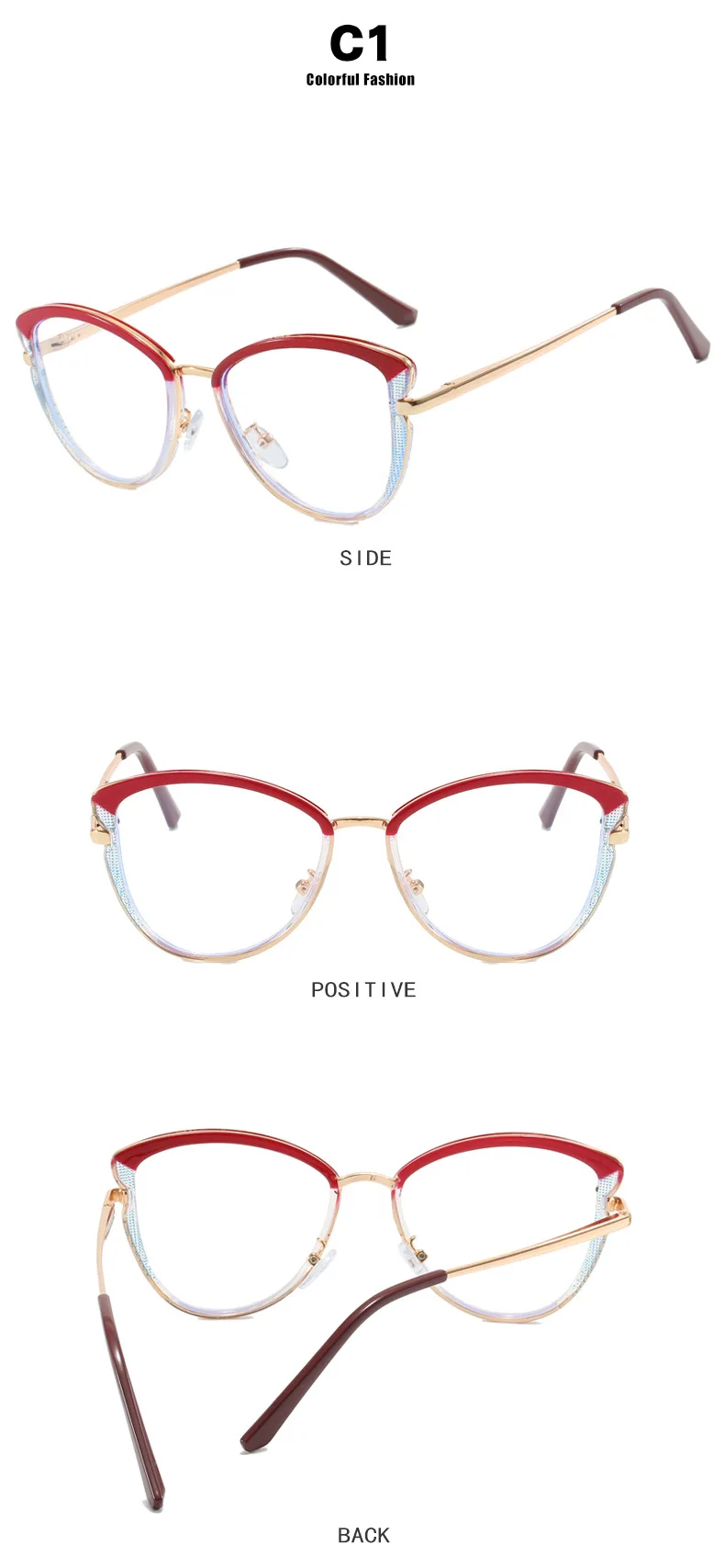 Gafas Ópticas de Alta Calidad para Miopía, Montura de Gafas de Ojo de Gato a la Moda 2025, Gafas con Bloqueo de Luz Azul, Venta al Por Mayor