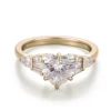 Bague en argent 925 avec diamant de laboratoire