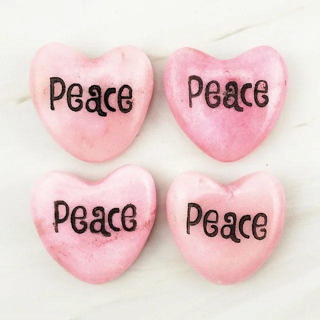 30mm Marble Heart Stone With Engraving Customizable Design  Pocket Stone For Decoration Cheap Gifts