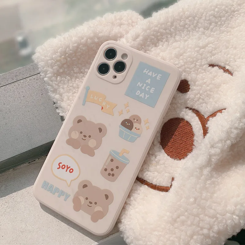 Kawaii plaid For iPhone 13 12 11 Pro Max case iPhone 12 11 XR Case iPhone 13 12 Case iPhone XS Max Case iPhone 7 8 Plus case