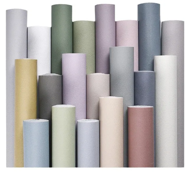 Wholesale Solid Color Self Adhesive PVC Wall Paper Wallpaper For Home Wall Decorative
