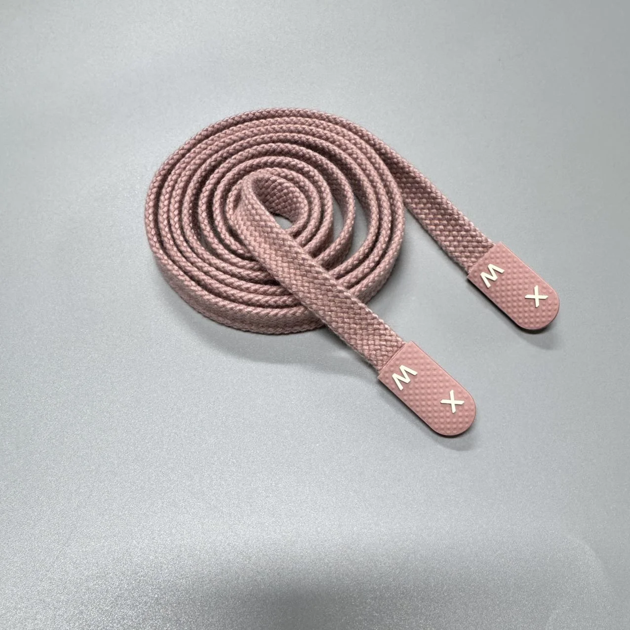 Custom 100% Cotton Replacement Flat Drawstring Pant Strap Custom Silicone Tape with Logo for Garments Hoodie Drawstring Cords