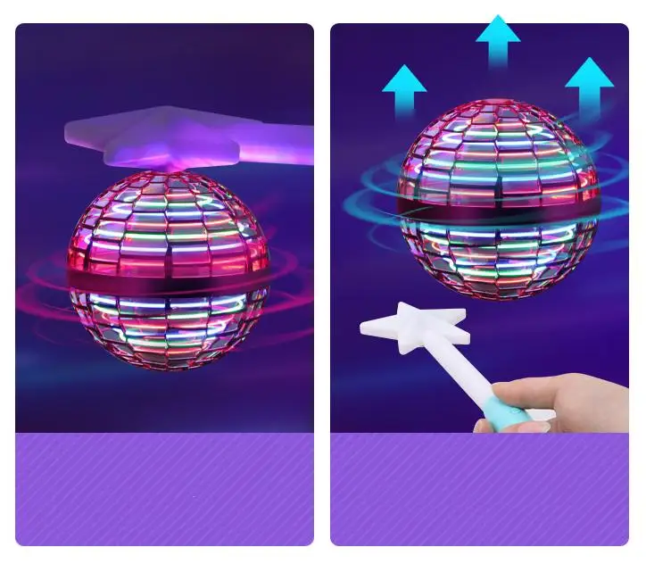 Flying Flyorb Boomerang Magic With Led Mini Drone Colorful Hand