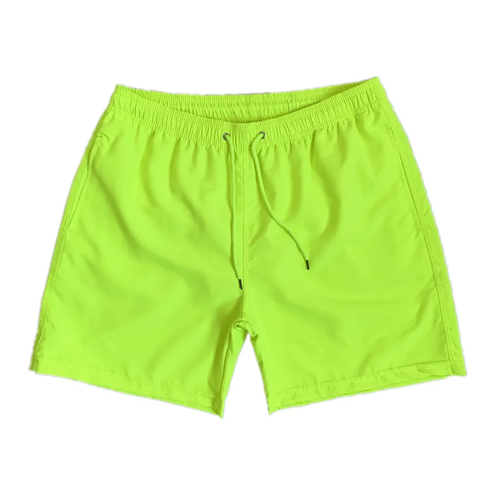 13 Colors 100% Polyester Men Summer Solid Color Beachwear Inside Mesh Wholesale Trunk Men's Swim Shorts948_voghion.com