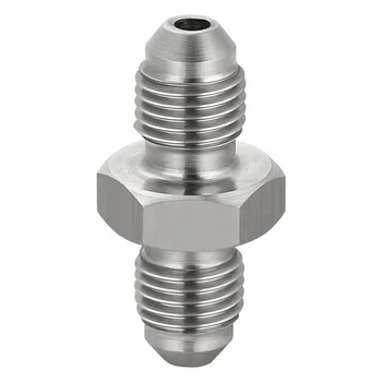 High Precision CNC 3AN Male - Male Stainless Steel Brake Coupler Union Straight Adapter Fitting