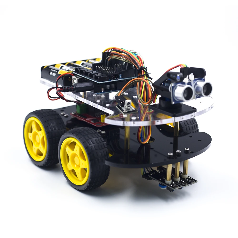 Robot Car Kit Multi-functional 4wd Robot Car Chassis Kits Point Robot ...
