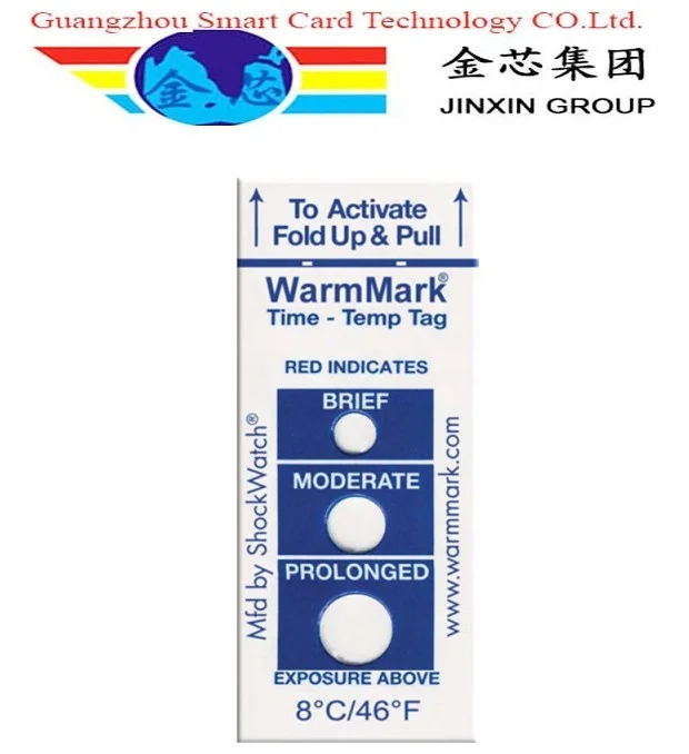 CBH Cold Chain Time Temperature Sticker 576 - Customized Support