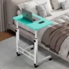 Simple bedside table white frame 60*40 tiffany blue